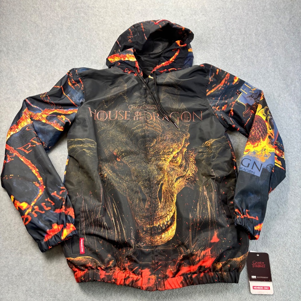 Members Only Game of Thrones House of the Dragon Hoodie Jacket Men's Size Small